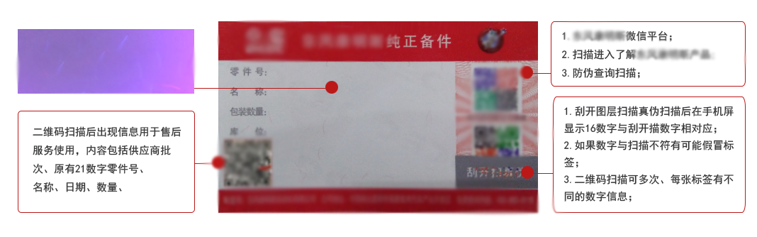 备件防伪标签的识别方法